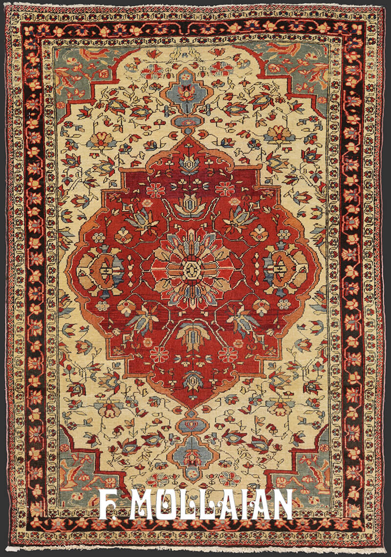 Teppich Persischer Antiker Kashan Mohtasham n°:42579629